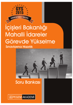 İ&ccedil;işleri Bakanlığı Mahalli İdareler G&ouml;revde Y&uuml;kselme