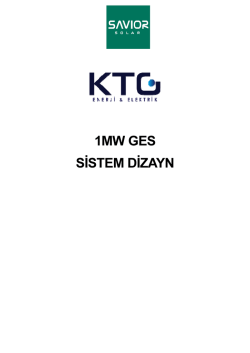 1MW GES SİSTEM DİZAYN