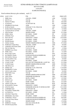sm fl&ouml;re bayan - T&uuml;rkiye Eskrim Federasyonu