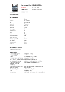 Mercedes Vito 112 CDI 638094 26.000 TL İlan detayları