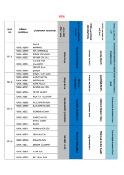 Fizik B&ouml;l&uuml;m&uuml; i&ccedil;in tıklayınız. (İndiriniz)