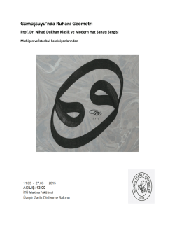 Gümüşsuyu`nda Ruhani Geometri