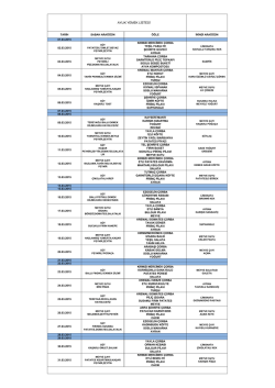 AYLIK YEMEK LİSTESİ - TED Kayseri Koleji