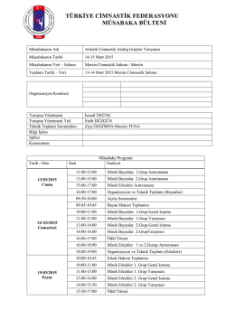 Mersin - T&uuml;rkiye Cimnastik Federasyonu