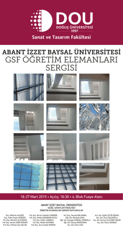 Afiş - Abant İzzet Baysal &Uuml;niversitesi