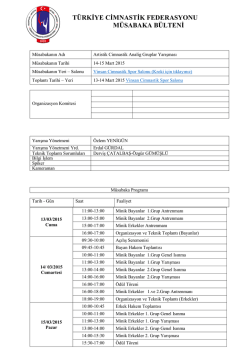kocaeli - T&uuml;rkiye Cimnastik Federasyonu