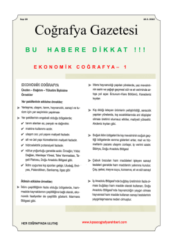 Coğrafya Gazetesi - Kpss Coğrafya Rehberi