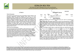 G&uuml;nl&uuml;k B&uuml;lten 20.03.2015