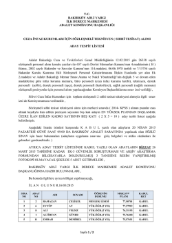 Silivri Ceza İnfaz Kurumları i&ccedil;in S&ouml;zleşmeli