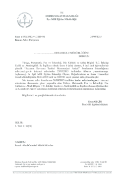 İlgi Yazı İ&ccedil;in TIKLAYINIZ! - Bodrum İl&ccedil;e Milli Eğitim M&uuml;d&uuml;rl&uuml;ğ&uuml;