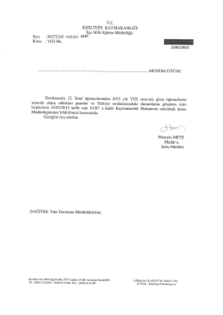 T.C. KIZILTEPE KAYMAKAMLIĞI il&ccedil;e Mini Eğitim M&uuml;d&uuml;rl&uuml;ğ&uuml; sayi z