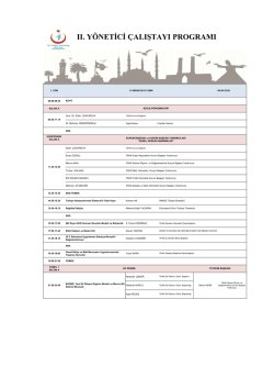 ıı. y&ouml;netici &ccedil;alıştayı programı