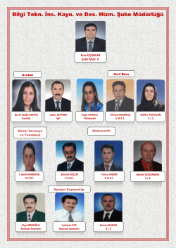 BİLGİ TEKNOLOJİLERİ ve İNSAN KAY.DES.HİZM.SUBE