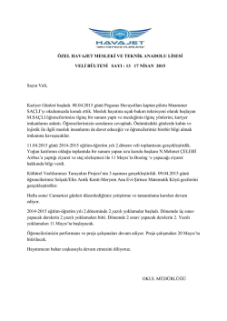 &Ouml;ZEL HAVAJET MESLEKİ VE TEKNİK ANADOLU LİSESİ VELİ