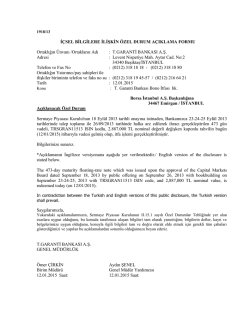 T.GARANTİ BANKASI A.