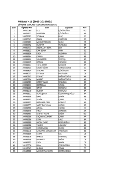 No Numara Ad Soyad Notu 1 12010021002 Ertuğrul &Uuml;lker 90 2