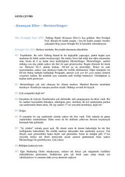 Konuşan Eller &ndash; MeisterSinger