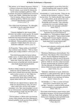 40 Hadiste Yardımlaşma ve Dayanışma "Bir m&uuml;min, a&ccedil; bir m&uuml;mini
