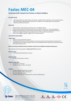 Fastec MEC-04 - Faber Kimya ve İla&ccedil;