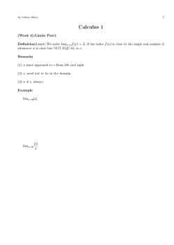 Calculus 1