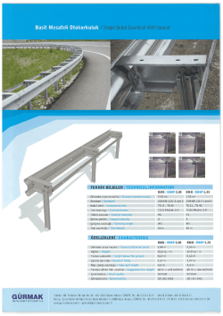 Basit Mesafeli Otokorkuluk /Single Sided Guardrail With Spacer