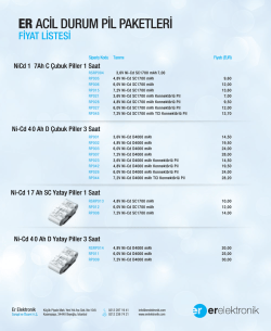 Er Acil Durum Pil Paketleri Fiyat Listesi