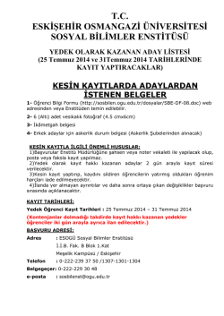 tc eskişehir osmangazi &uuml;niversitesi sosyal bilimler enstit&uuml;s&uuml;