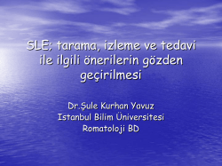 Şule Kurhan Yavuz - romatolojide son 2 yıl