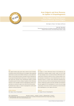 Akne Vulgaris ve Akne Rozase - Journal of Clinical and Analytical
