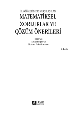 MATEMATİKSEL ZORLUKLAR VE &Ccedil;&Ouml;Z&Uuml;M &Ouml;NERİLERİ
