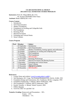CE 468 GEOTECHNICAL DESIGN 2014