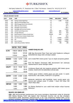 Forex Sabah B&uuml;lteni