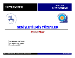 Mehmet Akif EZAN &ndash; Dokuz Eyl&uuml;l &Uuml;niversitesi Isı Transferi DE&Uuml;