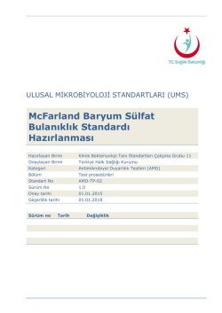 McFarland opasite standardı hazırlanması