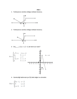 HW 3 1- Fonksiyonun s&uuml;reksiz olduğu noktaları bulunuz. 2