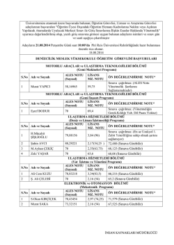 denizcilik meslek y&uuml;ksekokulu personel alımı &ouml;n değerlendirme