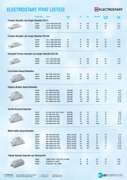 ELECTROSTART FİYAT LİSTESİ