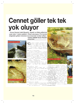 Cennet g&ouml;ller tek tek yok oluyor
