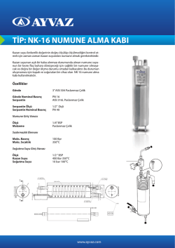 tip: nk-16 numune alma kabı