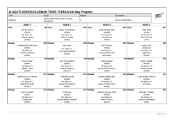 22 Ağustos 2014 Cuma Maç Programı