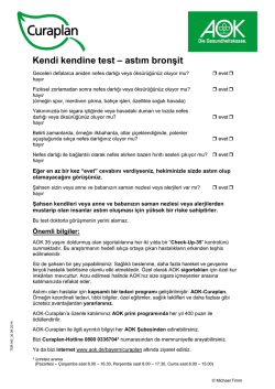 Kendi kendine test &ndash; astım bronşit
