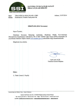 sAVUNMA VE HAVACILka sANAYİ İHRACATÇILARI BİRLIGI