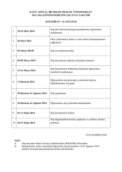K.M.&Uuml;. SOSYAL BİLİMLER MESLEK Y&Uuml;KSEKOKULU 2013-2014