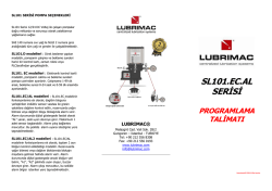 SL101.24EC.AL Serisi Programlama Talimatı