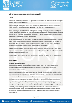BRİTANYA CUMHURBAŞKANI SE&Ccedil;İMİ İLK TUR