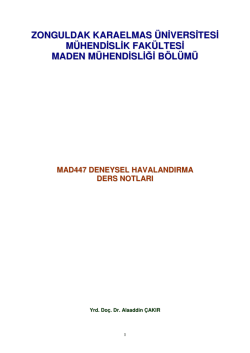 MAD447 Deneysel Havalandırma Ders Notları