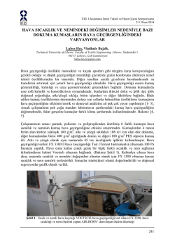 hava sıcaklık ve nemindeki değişimler nedeniyle bazı dokuma