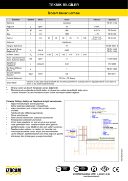 Camyünü Duvar Levhası Teknik Föyü