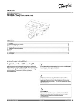 Talimatlar SONOMETER&trade;500 Ultrasonik kompakt