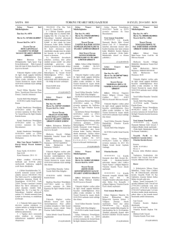 ticaret sicil gazete